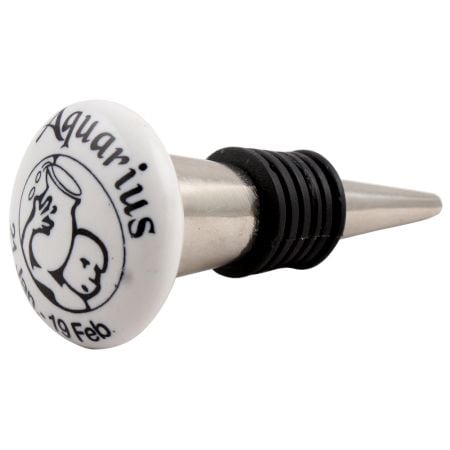 Aquarius Flat Ceramic Wine Stopper